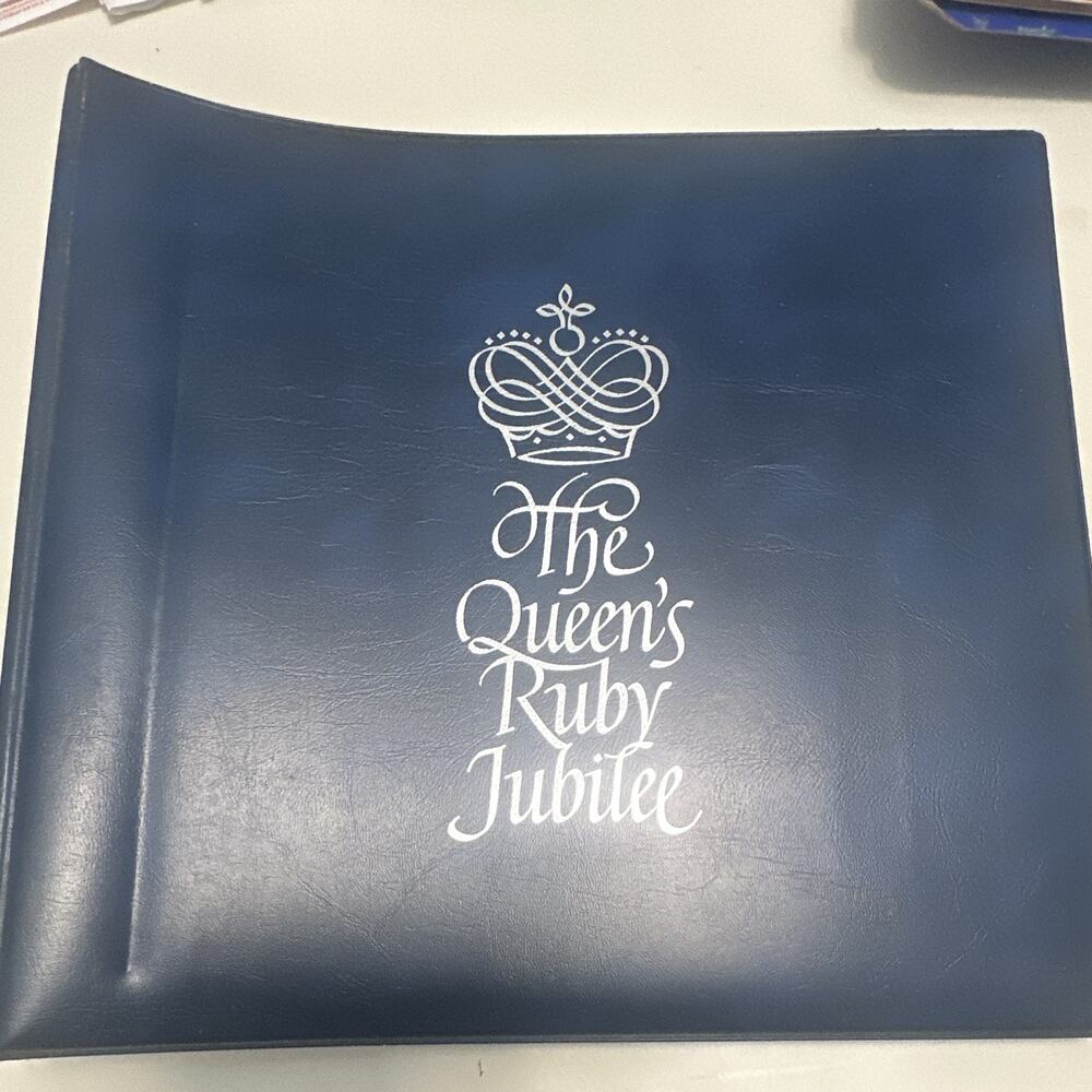 ROYAL FAMILY Queen’s Ruby Jubilee 1992 Stamp Cover Album Antigua & Barbuda ETC